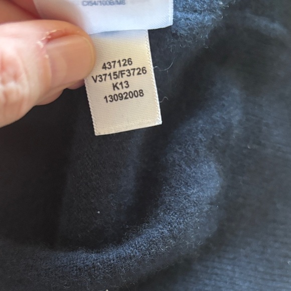 Lands' End Men's Deep Blue Cashmere Sweater - Picture 6 of 7